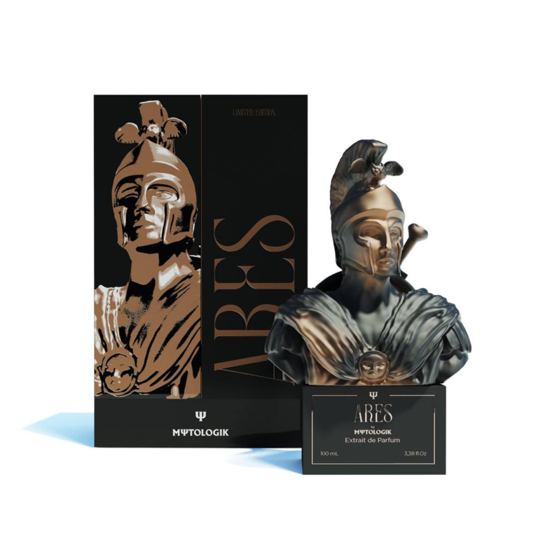 Profumo Mytologik Ares Olfazeta Chogan - boccetta a forma di statua del dio della guerra