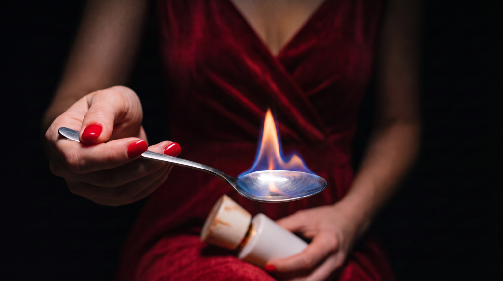 Prova del fuoco Chogan Millesime: nessun residuo sul fazzoletto dopo la combustione dell'alcol